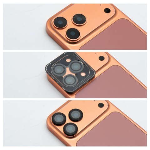 Szkło na aparat BLUE STAR Easy Install do IPHONE 17 PRO / 17 PRO MAX czarne