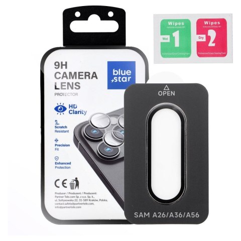 Szkło na aparat BLUE STAR Easy Install do SAMSUNG A56 czarne