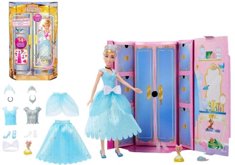 Lalka Disney księżniczka Kopciuszek z szafą
