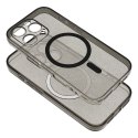 Etui na iPhone 14 PRO MAX Clear Mag Cover - Glitter (Str / Camera Protection) zgodne z MagSafe czarne glitter