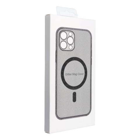 Etui na iPhone 14 PRO MAX Clear Mag Cover - Glitter (Str / Camera Protection) zgodne z MagSafe czarne glitter