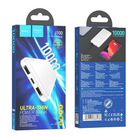Powerbank Hoco 10000 mAh 2,1A J100 biały