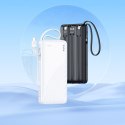 Powerbank Hoco 10000 mAh 2A z czterema wbudowanymi kablami USB A + USB C+ Lightning + Micro USB J146 czarny