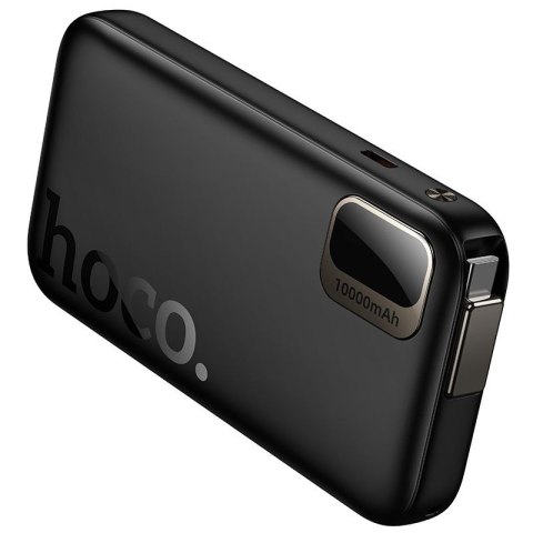 Powerbank Hoco 10000 mAh QC PD 20W ze zwijanym kablem USB C Q51 czarny