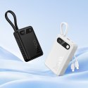 Powerbank Hoco 20000 mAh QC PD 2A 22,5W z wbudowanymi kablami USB C + Lightning J171A biały