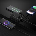 Powerbank Hoco 20000 mAh QC PD 2A 22,5W z wbudowanymi kablami USB C + Lightning J171A czarny