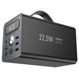 Powerbank Hoco 60000 mAh QC PD 3A 22,5W DC12V z wbudowaną latarką J138 czarny