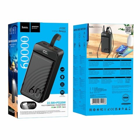 Powerbank Hoco 60000 mAh QC PD 3A 22,5W J123C czarny