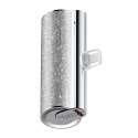Powerbank Veger PlugOn (W0573) PD QC3.0 2,4A 12W 5000 mAh z wbudowanym złączem USB C srebrny