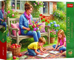 Puzzle 1000 Mother's Day: Rodzina w ogrodzie TREFL