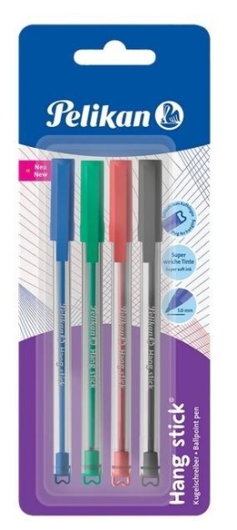 Długopis Hang Stick 1mm 4 kolory PELIKAN