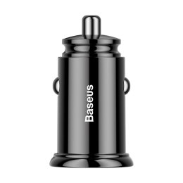 Baseus Circular PPS inteligentna ładowarka samochodowa z portami USB Quick Charge 4.0 QC 4.0 i USB-C PD 3.0 SCP czarny (CCALL-YS