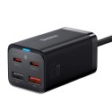 Baseus GaN3 Pro szybka ładowarka sieciowa GaN 2 x USB Typ C / 2 x USB 65W PD, QC4.0+, AFC, PPS + kabel USB Typ C - USB Typ C 1m 
