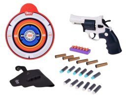 Pistolet REWOLWER zabawkowy, obrotowy + naboje piankowe ZA6411