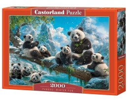 Puzzle 2000 Pandas Winter Fun CASTOR